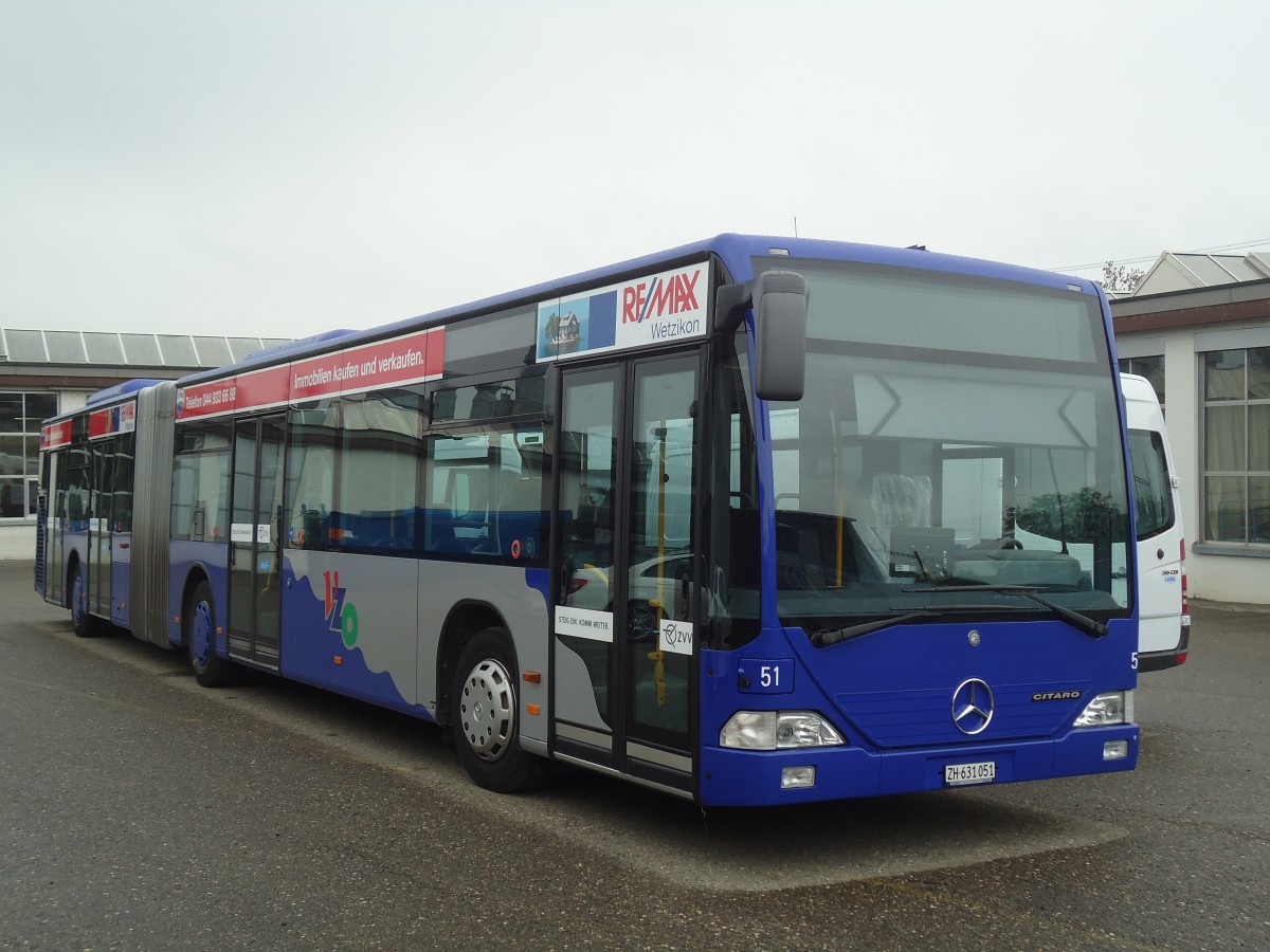 (138'805) - VZO Gr�ningen - Nr. 51/ZH 631'051 - Mercedes am 16. Mai 2012 in Wil, Larag