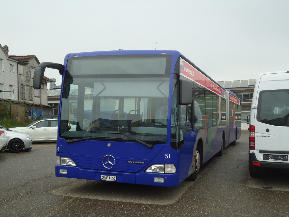 (138'806) - VZO Gr�ningen - Nr. 51/ZH 631'051 - Mercedes am 16. Mai 2012 in Wil, Larag
