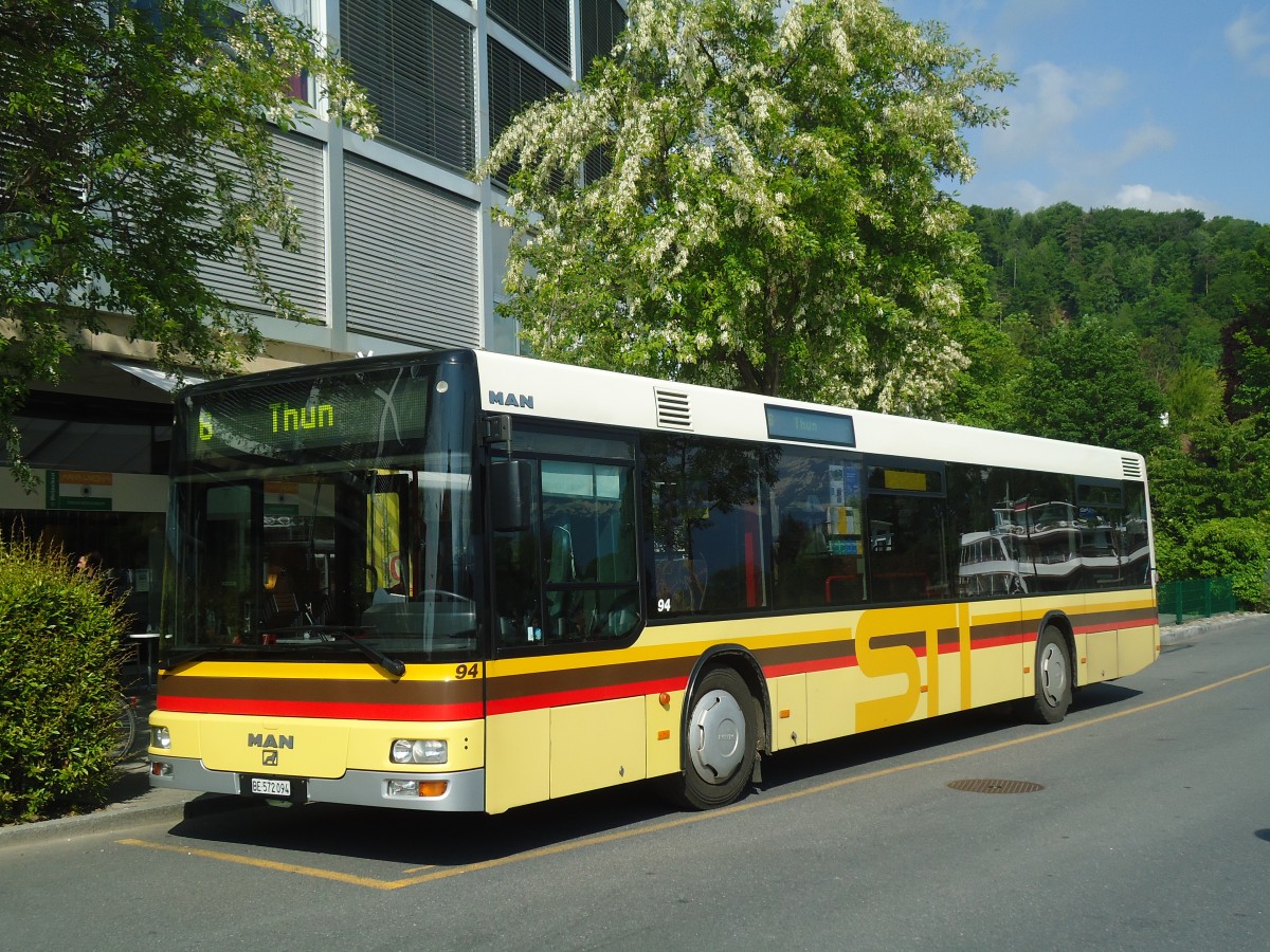 (138'977) - STI Thun - Nr. 94/BE 572'094 - MAN am 19. Mai 2012 bei der Schiffl�ndte Thun