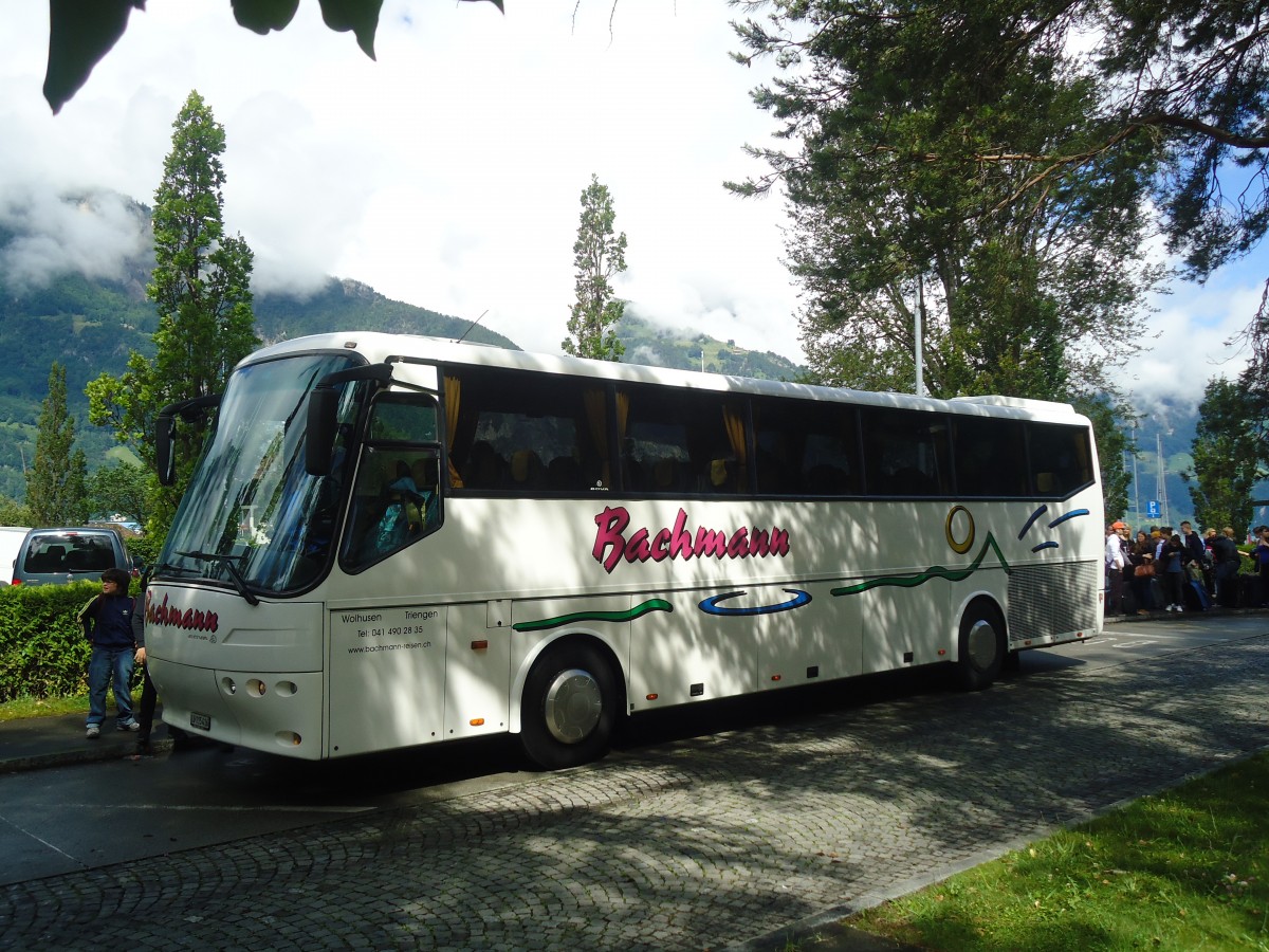(139'379) - Bachmann, Wolhusen - LU 115'416 - Bova am 11. Juni 2012 beim Bahnhof Fl�elen