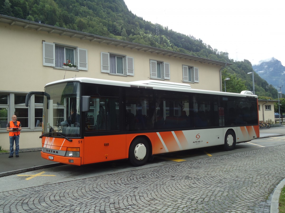 (139'414) - AAGU Altdorf - Nr. 51/UR 9311 - Setra am 11. Juni 2012 beim Bahnhof Fl�elen