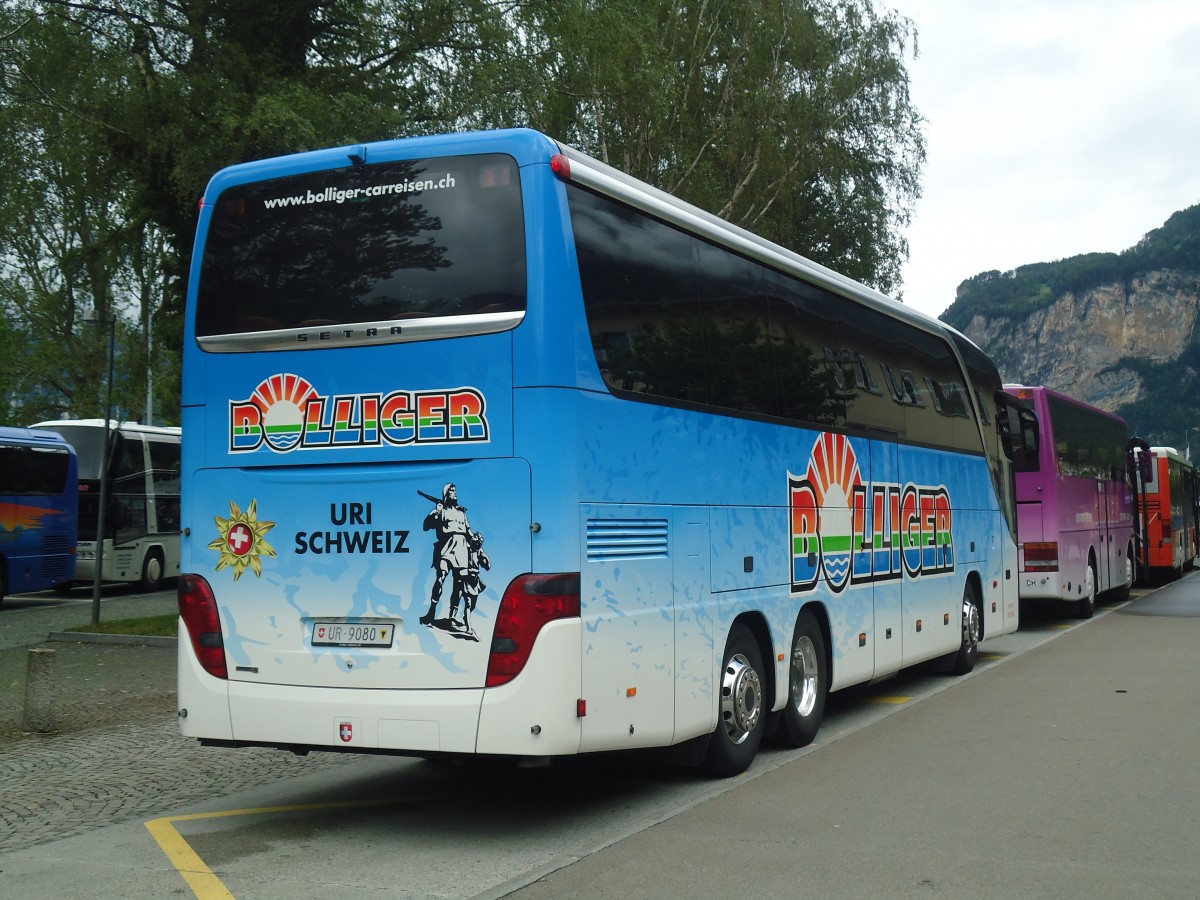 (139'419) - Bolliger, Untersch�chen - UR 9080 - Setra am 11. Juni 2012 beim Bahnhof Fl�elen