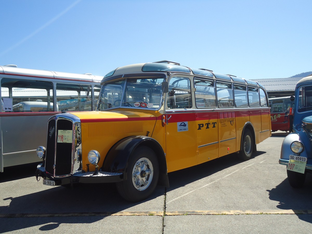 (139'646) - Altherr, Nesslau - SG 900 U - Saurer/T�scher (ex Buchli, Versam) am 16. Juni 2012 in Hinwil, AMP