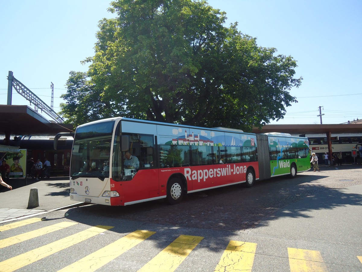 (139'808) - VZO Gr�ningen - Nr. 53/ZH 634'253 - Mercedes am 16. Juni 2012 beim Bahnhof Wetzikon