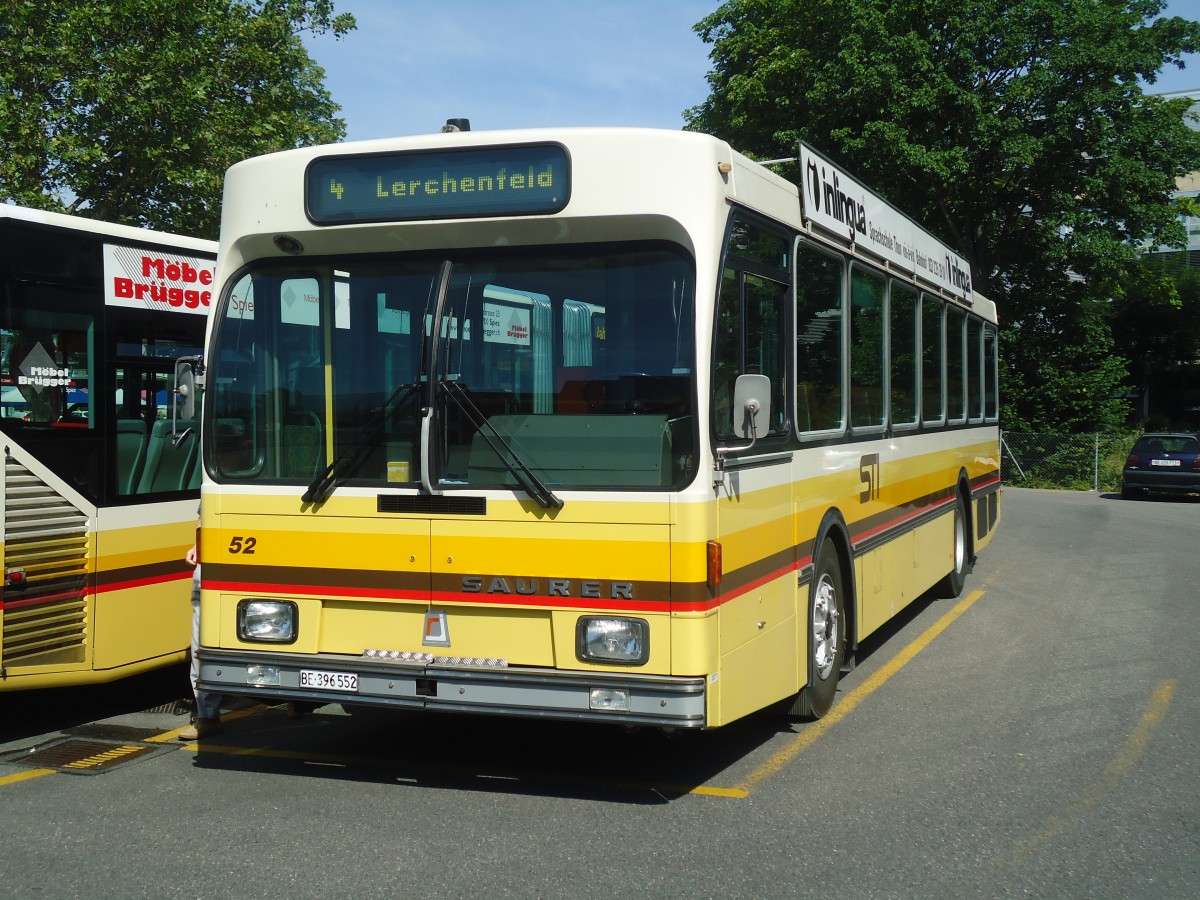 (139'987) - STI Thun - Nr. 52/BE 396'552 - Saurer/R&J am 24. Juni 2012 bei der Schiffl�ndte Thun