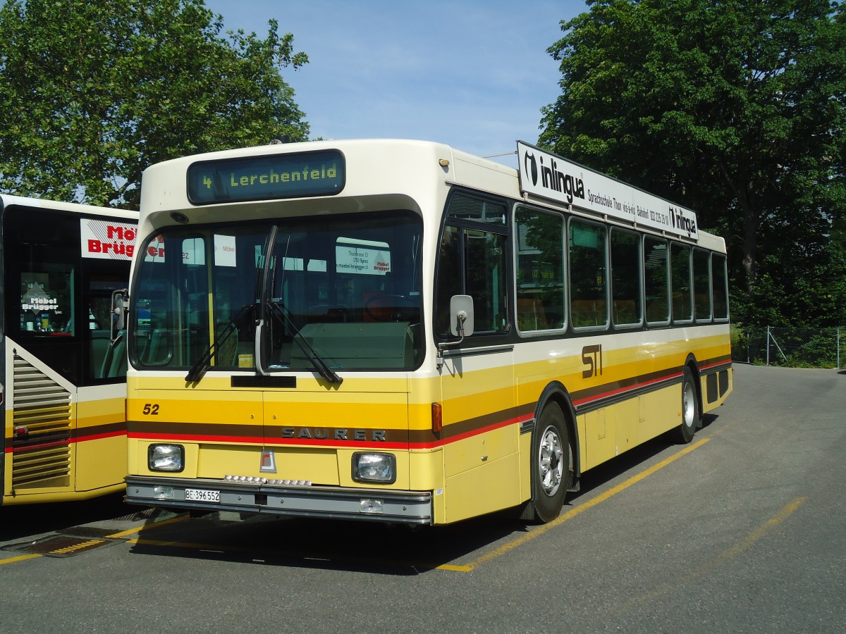 (139'988) - STI Thun - Nr. 52/BE 396'552 - Saurer/R&J am 24. Juni 2012 bei der Schiffl�ndte Thun