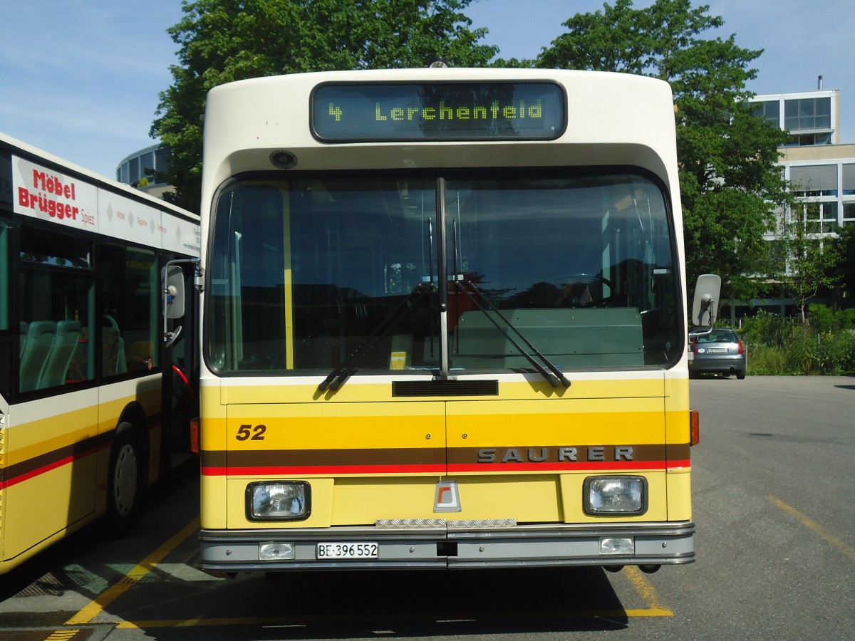 (139'989) - STI Thun - Nr. 52/BE 396'552 - Saurer/R&J am 24. Juni 2012 bei der Schiffl�ndte Thun