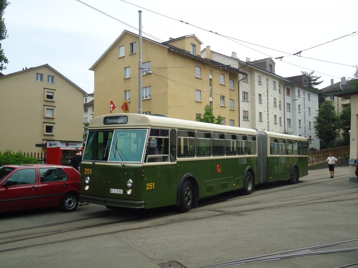 (140'104) - SVB Bern (TVB) - Nr. 251/BE 113'251 - FBW/SWS-R&J am 24. Juni 2012 in Bern, Weissenb�hl