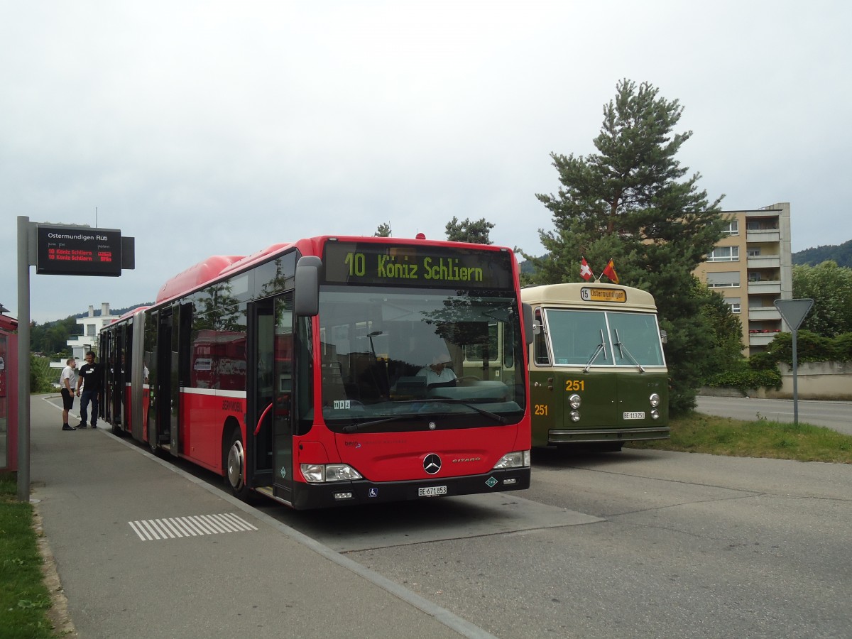 (140'146) - Bernmobil, Bern - Nr. 853/BE 671'853 - Mercedes am 24. Juni 2012 in Ostermundigen, R�ti