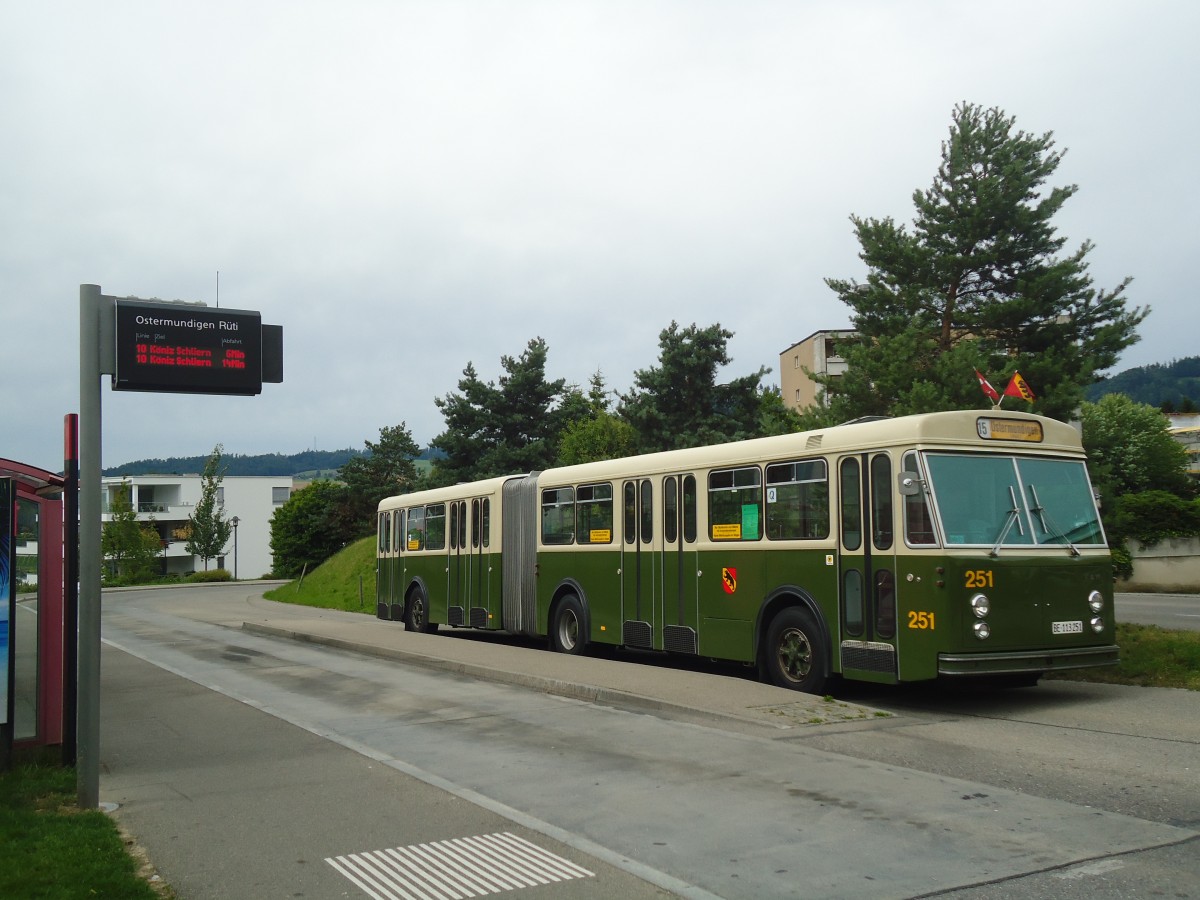 (140'151) - SVB Bern (TVB) - Nr. 251/BE 113'251 - FBW/SWS-R&J am 24. Juni 2012 in Ostermundigen, R�ti