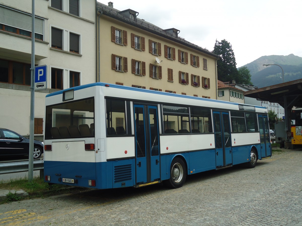 (140'345) - Meyer, G�schenen - UR 9345 - Mercedes (ex Gut, Binz Nr. 18) am 1. Juli 2012 beim Bahnhof Airolo