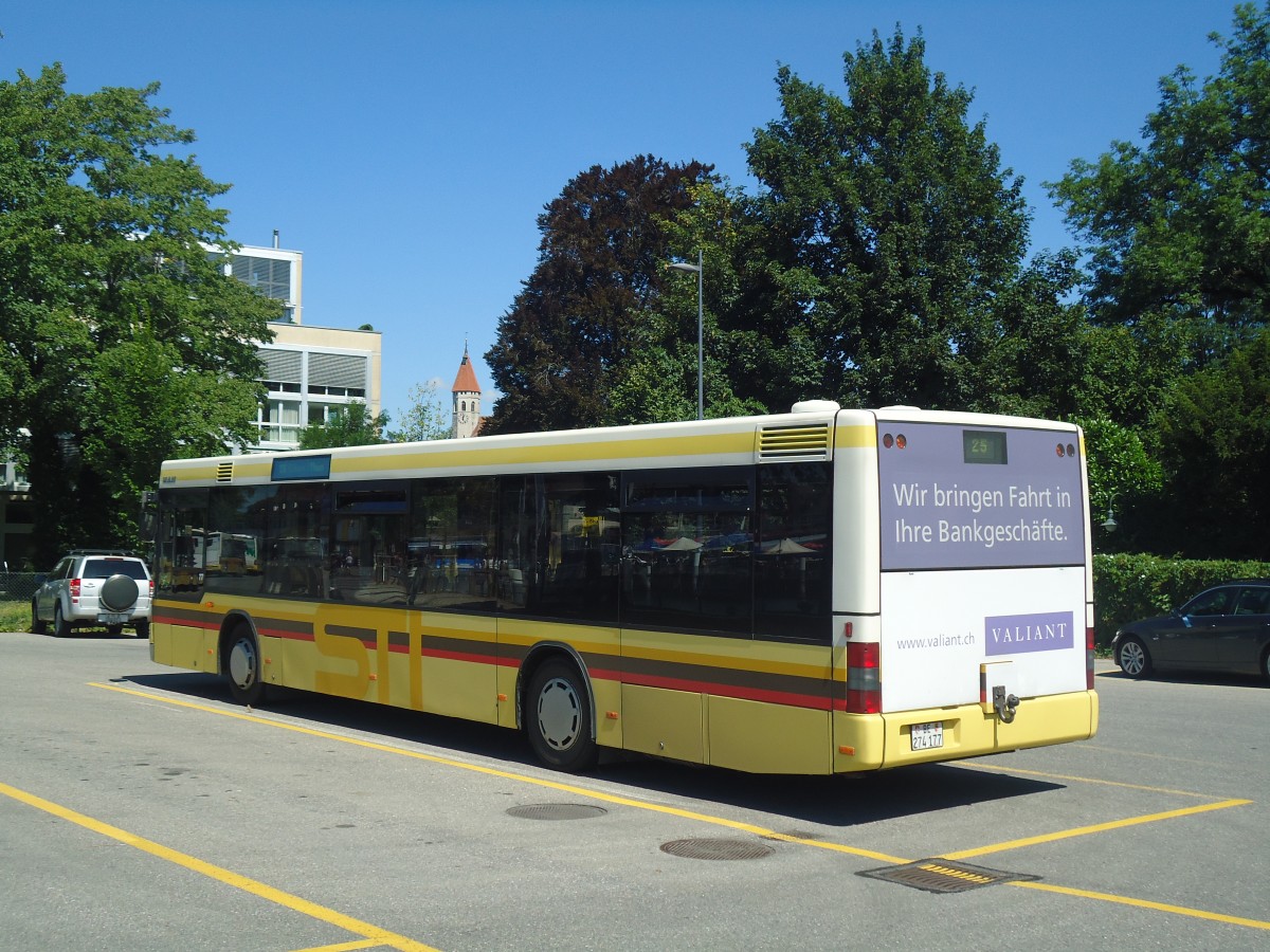 (141'054) - STI Thun - Nr. 77/BE 274'177 - MAN am 8. August 2012 bei der Schiffl�ndte Thun