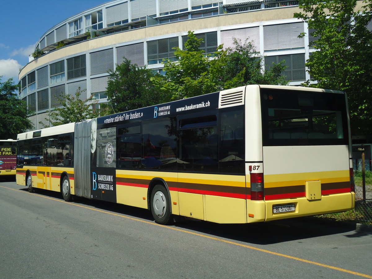 (141'062) - STI Thun - Nr. 87/BE 572'087 - MAN am 10. August 2012 bei der Schiffl�ndte Thun