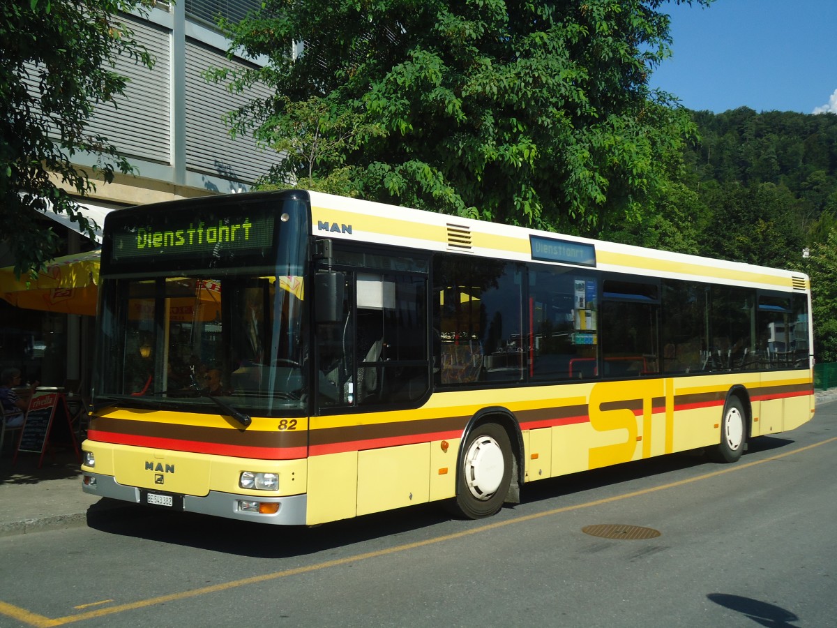 (141'137) - STI Thun - Nr. 82/BE 543'382 - MAN am 15. August 2012 bei der Schiffl�ndte Thun