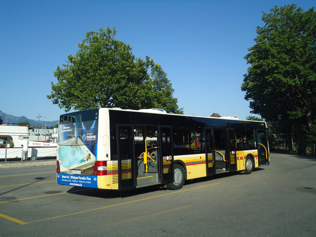 (141'228) - STI Thun - Nr. 123/BE 700'123 - MAN am 19. August 2012 bei der Schiffl�ndte Thun