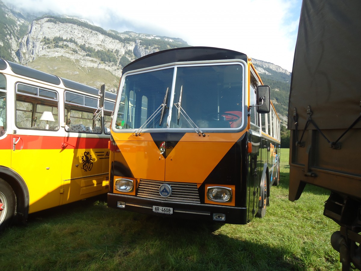 (141'603) - Eugster, Wienacht-Tobel - AR 4608 - Saurer/T�scher (ex Rohrer, Reitnau; ex Kistler, Reichenburg; ex P 24'614) am 15. September 2012 in Chur, Waffenplatz