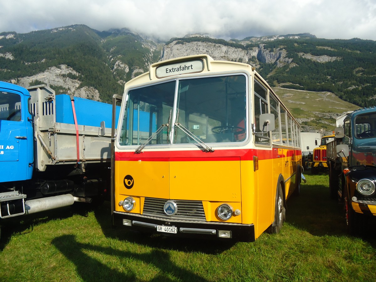 (141'608) - HPTrans, Thusis - GR 40'162 - Saurer/T�scher (ex Mauerhofer, Worb; ex Erni, Schupfart Nr. 3; ex P 24'636) am 15. September 2012 in Chur, Waffenplatz