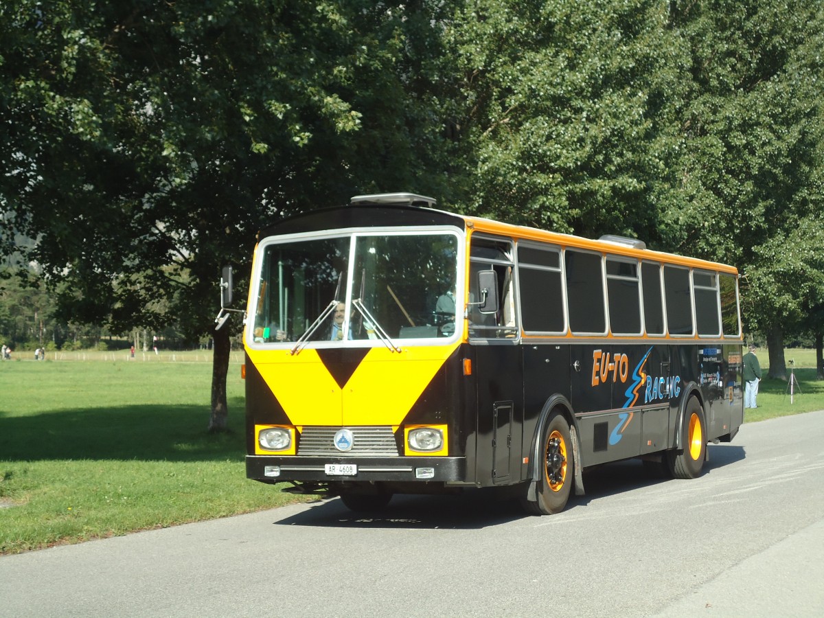 (141'690) - Eugster, Wienacht-Tobel - AR 4608 - Saurer/T�scher (ex Rohrer, Reitnau; ex Kistler, Reichenburg; ex P 24'614) am 15. September 2012 in Chur, Waffenplatz