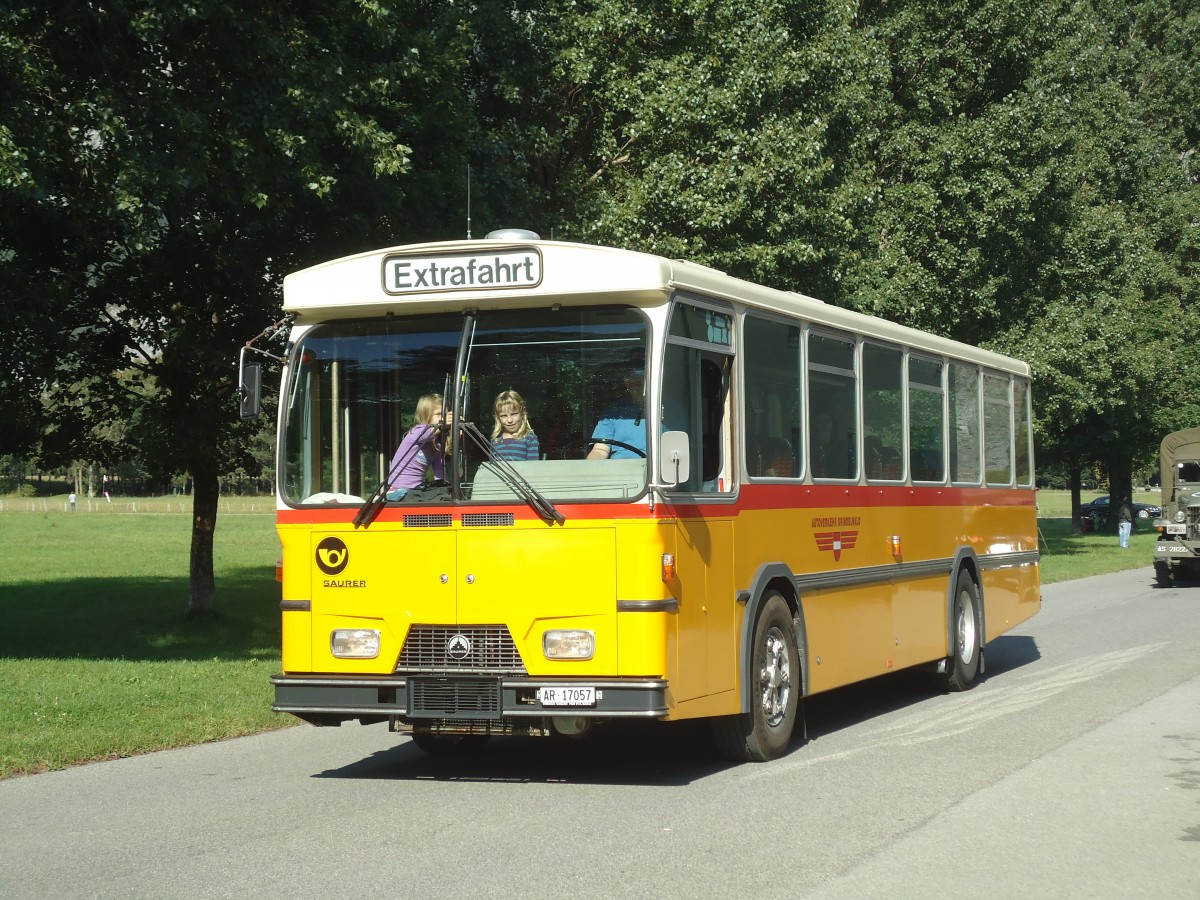 (141'714) - Osthues, Teufen - Nr. 15/AR 17'057 - Saurer-Leyland/Hess (ex AVG Grindelwald Nr. 15; ex RhV Altst�tten Nr. 42) am 15. September 2012 in Chur, Waffenplatz