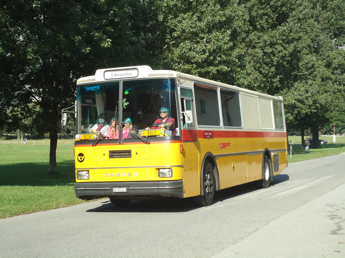 (141'747) - Br�ndli, Z�rich - ZH 180'231 - Saurer/R&J (ex Hofmann, Z�rich; ex Pacciarelli, Grono; ex P 25'661) am 15. September 2012 in Chur, Waffenplatz