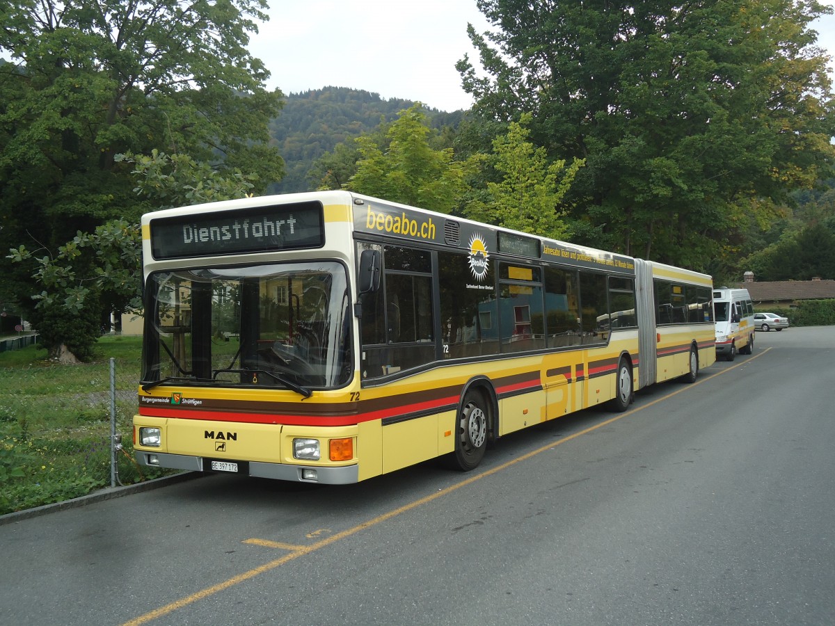 (141'865) - STI Thun - Nr. 72/BE 397'172 - MAN am 26. September 2012 bei der Schiffl�ndte Thun