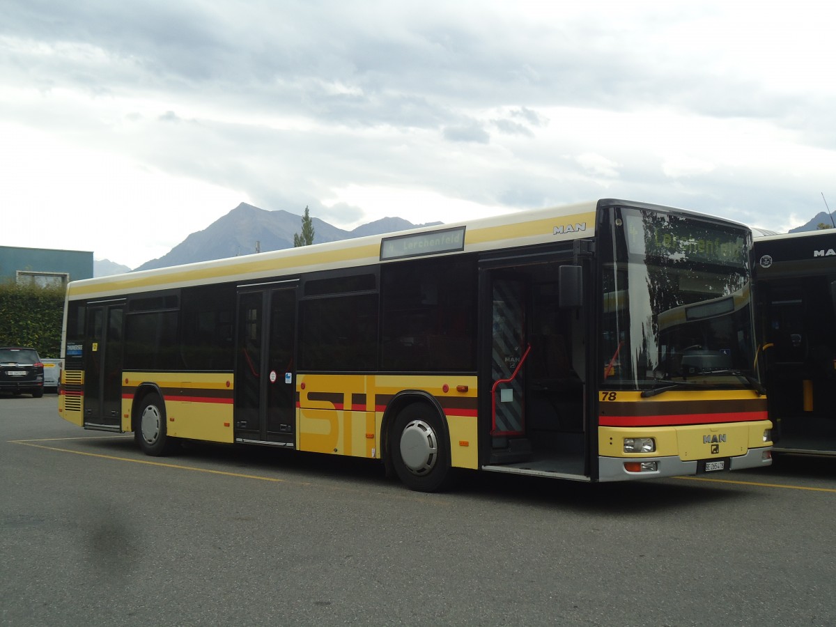 (141'869) - STI Thun - Nr. 78/BE 265'478 - MAN am 26. September 2012 bei der Schiffl�ndte Thun