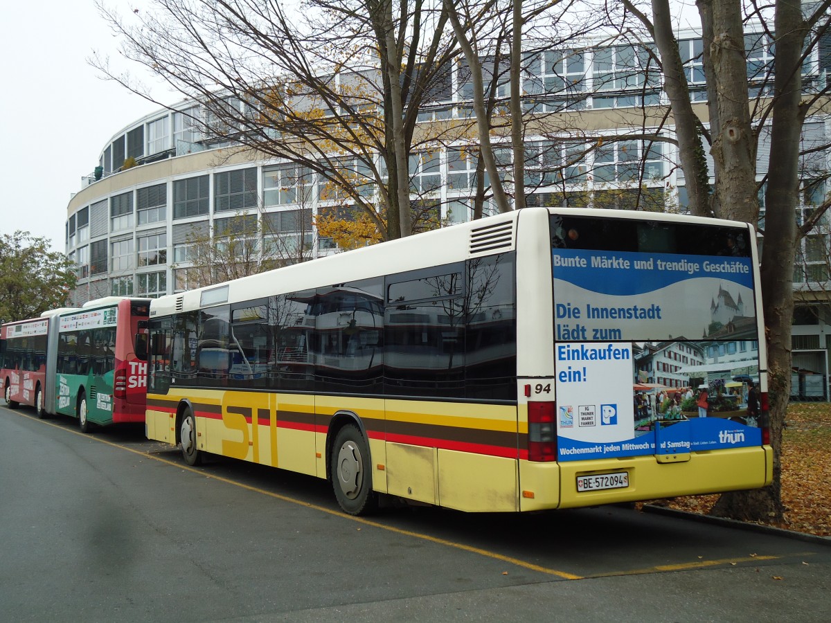 (142'220) - STI Thun - Nr. 94/BE 572'094 - MAN am 19. November 2012 bei der Schiffl�ndte Thun