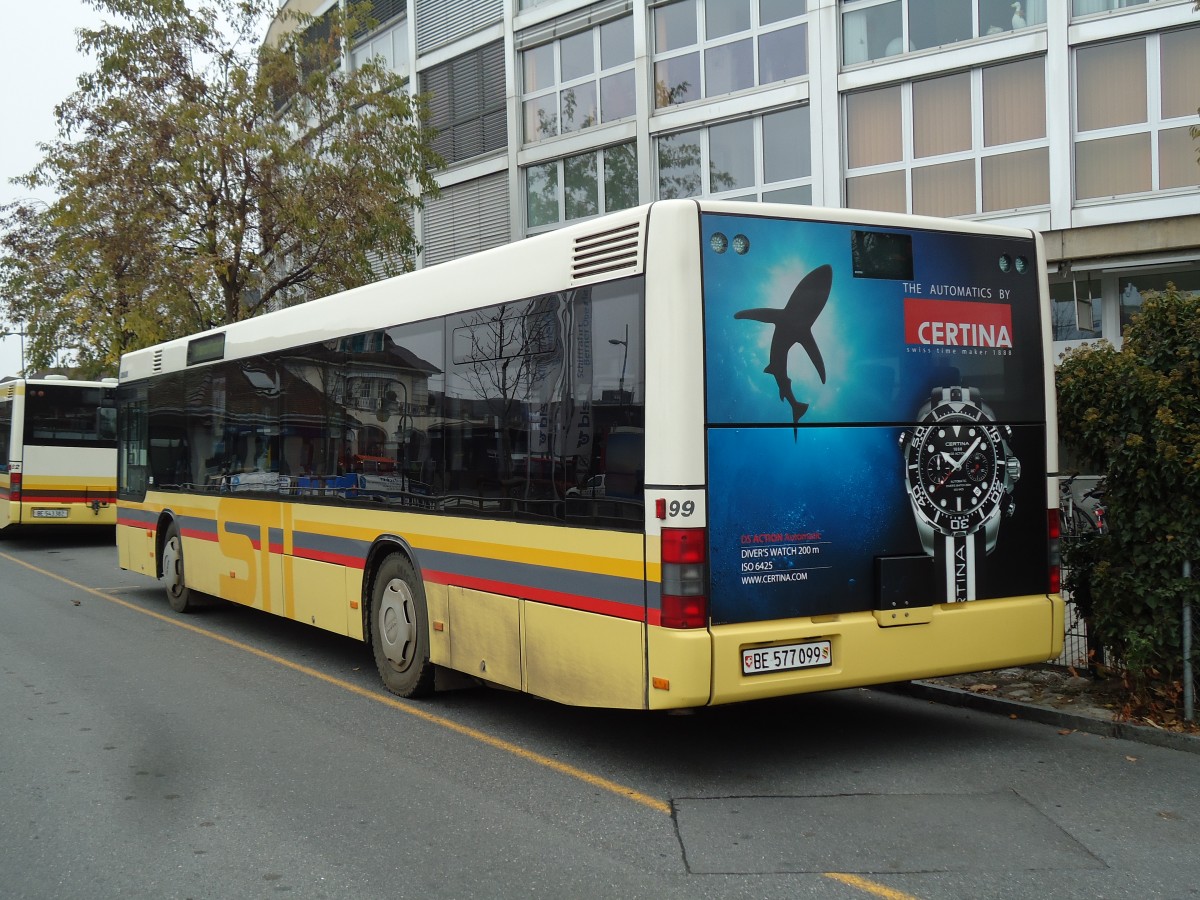 (142'221) - STI Thun - Nr. 99/BE 577'099 - MAN am 19. November 2012 bei der Schiffl�ndte Thun