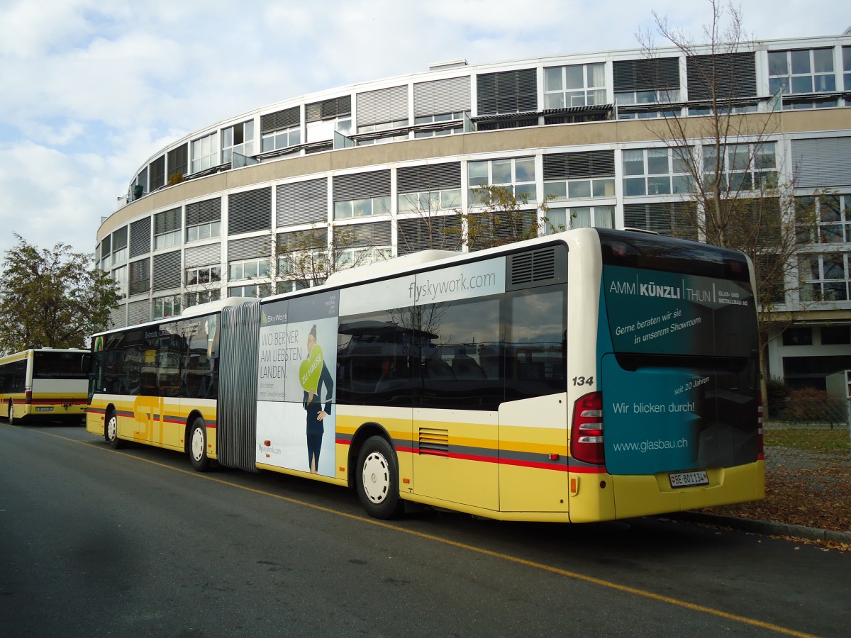 (142'243) - STI Thun - Nr. 134/BE 801'134 - Mercedes am 22. November 2012 bei der Schiffl�ndte Thun