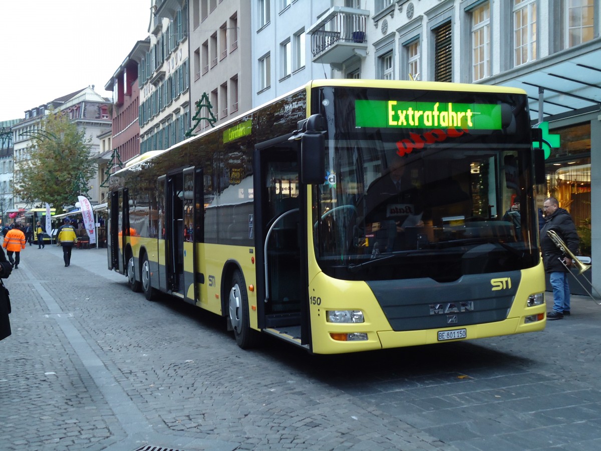 (142'255) - STI Thun - Nr. 150/BE 801'150 - MAN am 22. November 2012 in Thun, B�lliz