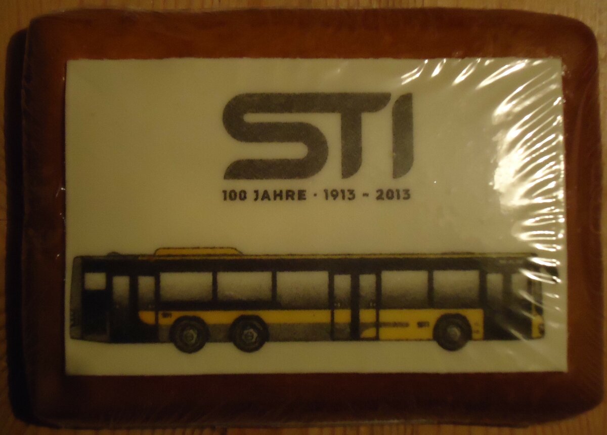 (142'261) - Lebkochen von der Confiserie Steinmann zum Jubil�um  STI 100 Jahre - 1913 - 2013  am 22. November 2012 in Thun