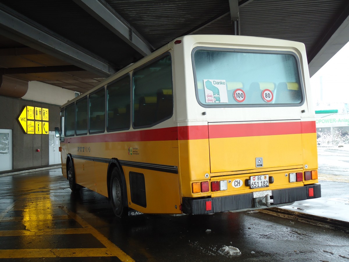(142'336) - Bernair, M�nsingen - BE 651'182 - Saurer/T�scher (ex Schebath, Lauerz; ex Albin, F�llanden; ex Heim, Flums) am 8. Dezember 2012 in Pratteln, Autobahnrastst�tten