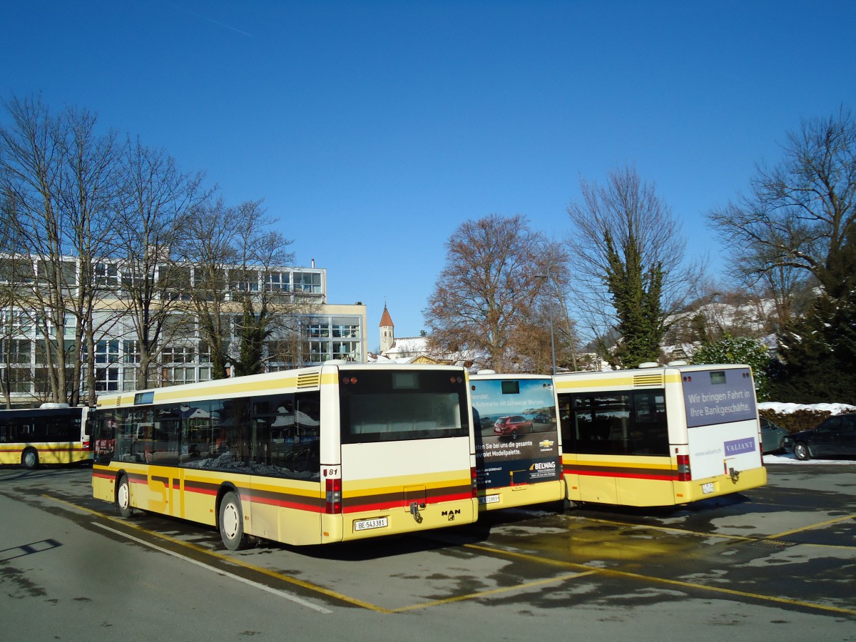(142'499) - STI Thun - Nr. 81/BE 543'381 - MAN am 12. Dezember 2012 bei der Schiffl�ndte Thun