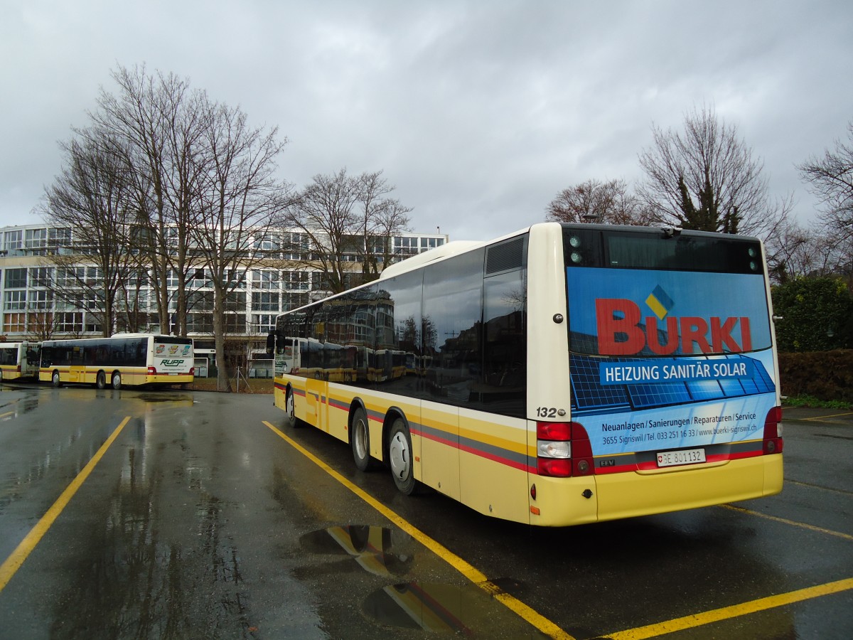 (142'529) - STI Thun - Nr. 132/BE 801'132 - MAN am 16. Dezember 2012 bei der Schiffl�ndte Thun