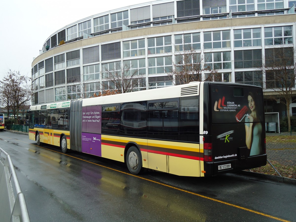 (142'566) - STI Thun - Nr. 89/BE 572'089 - MAN am 20. Dezember 2012 bei der Schiffl�ndte Thun