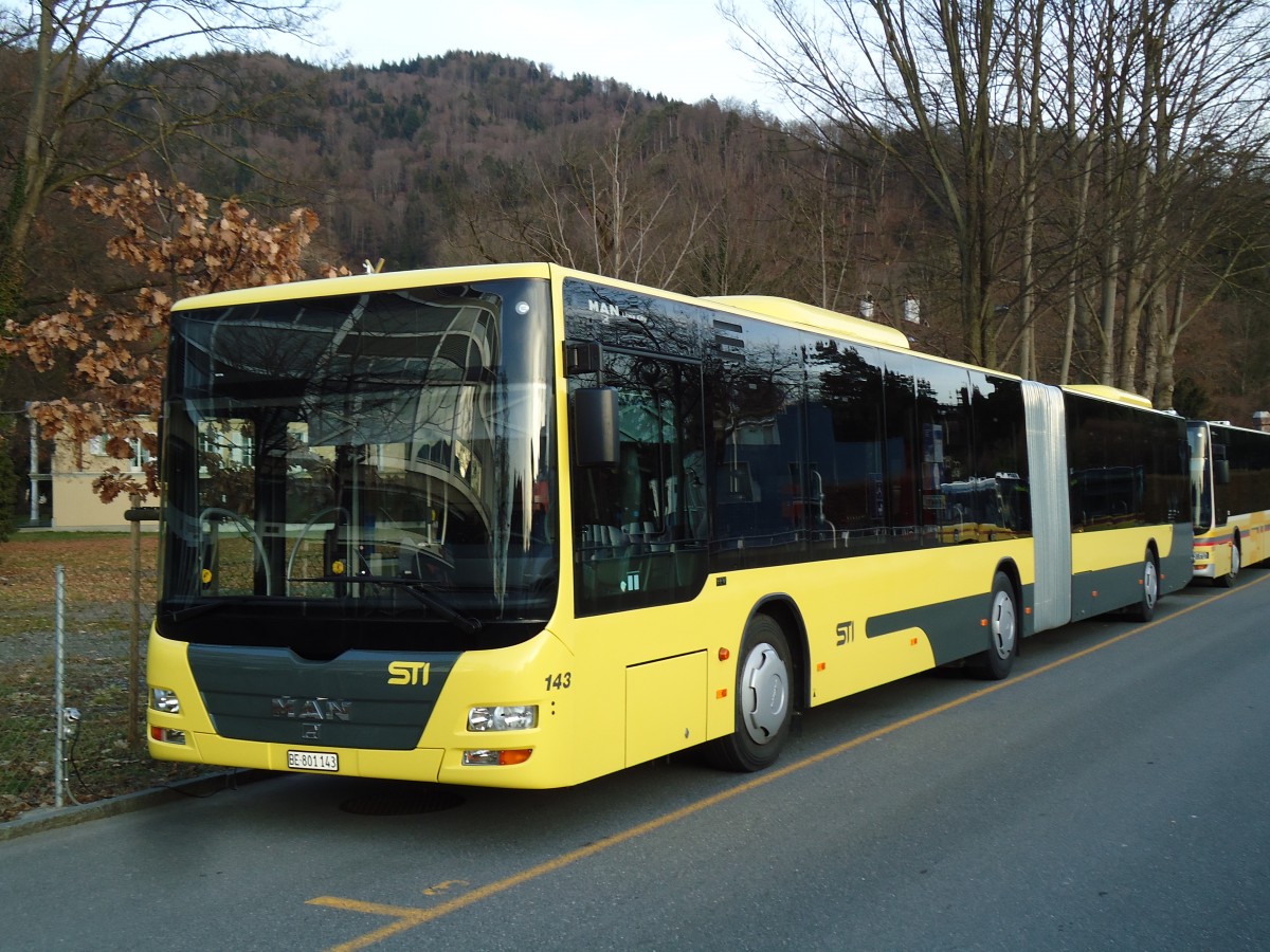 (142'859) - STI Thun - Nr. 143/BE 801'143 - MAN am 31. Dezember 2012 bei der Schiffl�ndte Thun