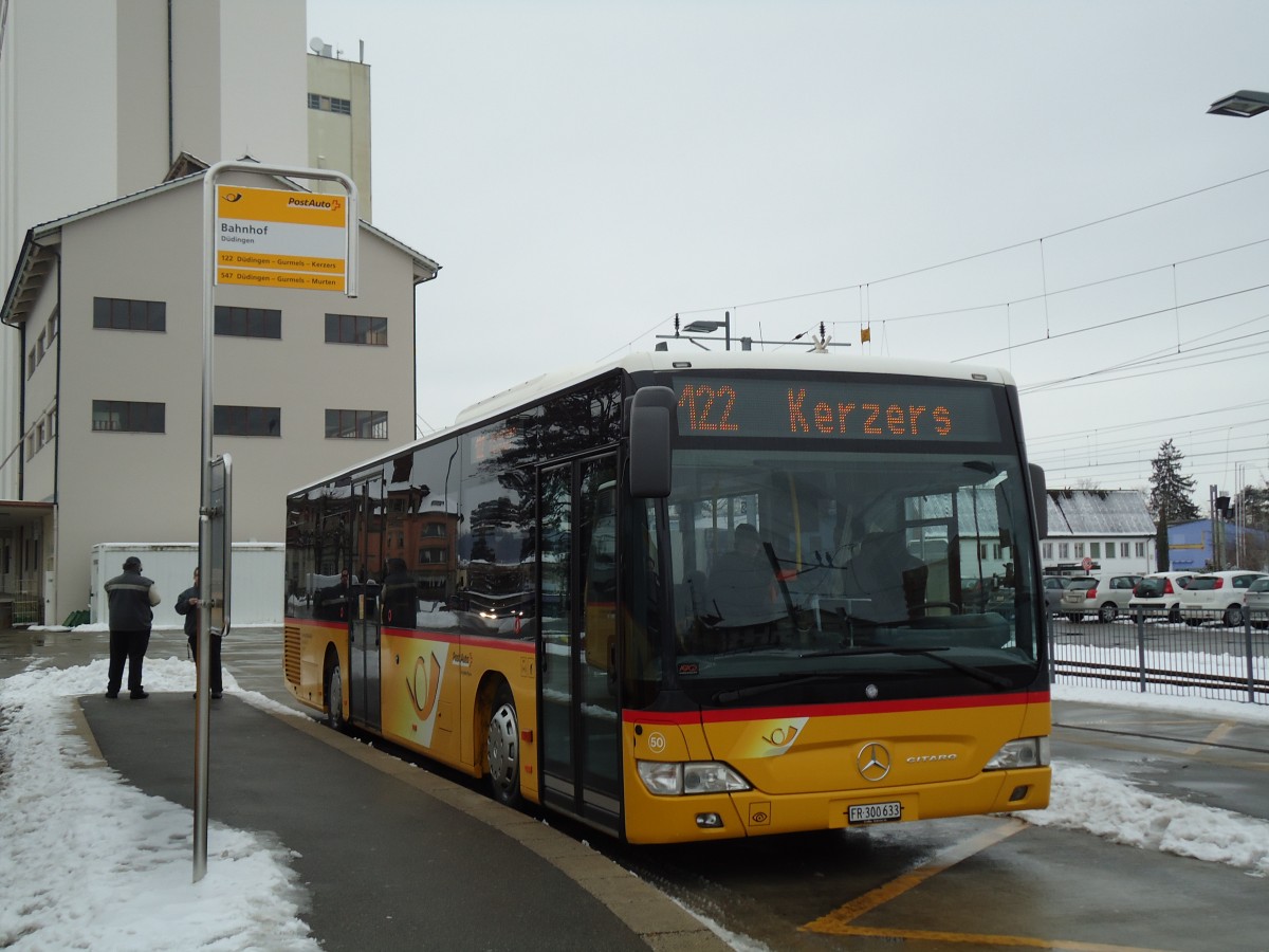(143'094) - Wieland, Murten - Nr. 50/FR 300'633 - Mercedes (ex Klopfstein, Laupen Nr. 10) am 21. Januar 2013 beim Bahnhof D�dingen