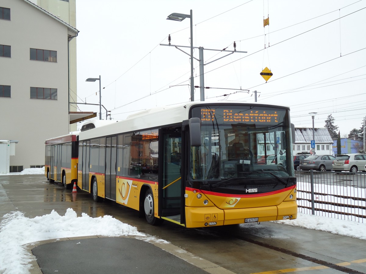 (143'096) - Klopfstein, Laupen - Nr. 10/BE 673'731 - Hess am 21. Januar 2013 beim Bahnhof D�dingen