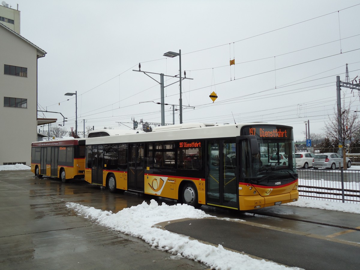 (143'097) - Klopfstein, Laupen - Nr. 10/BE 673'731 - Hess am 21. Januar 2013 beim Bahnhof D�dingen