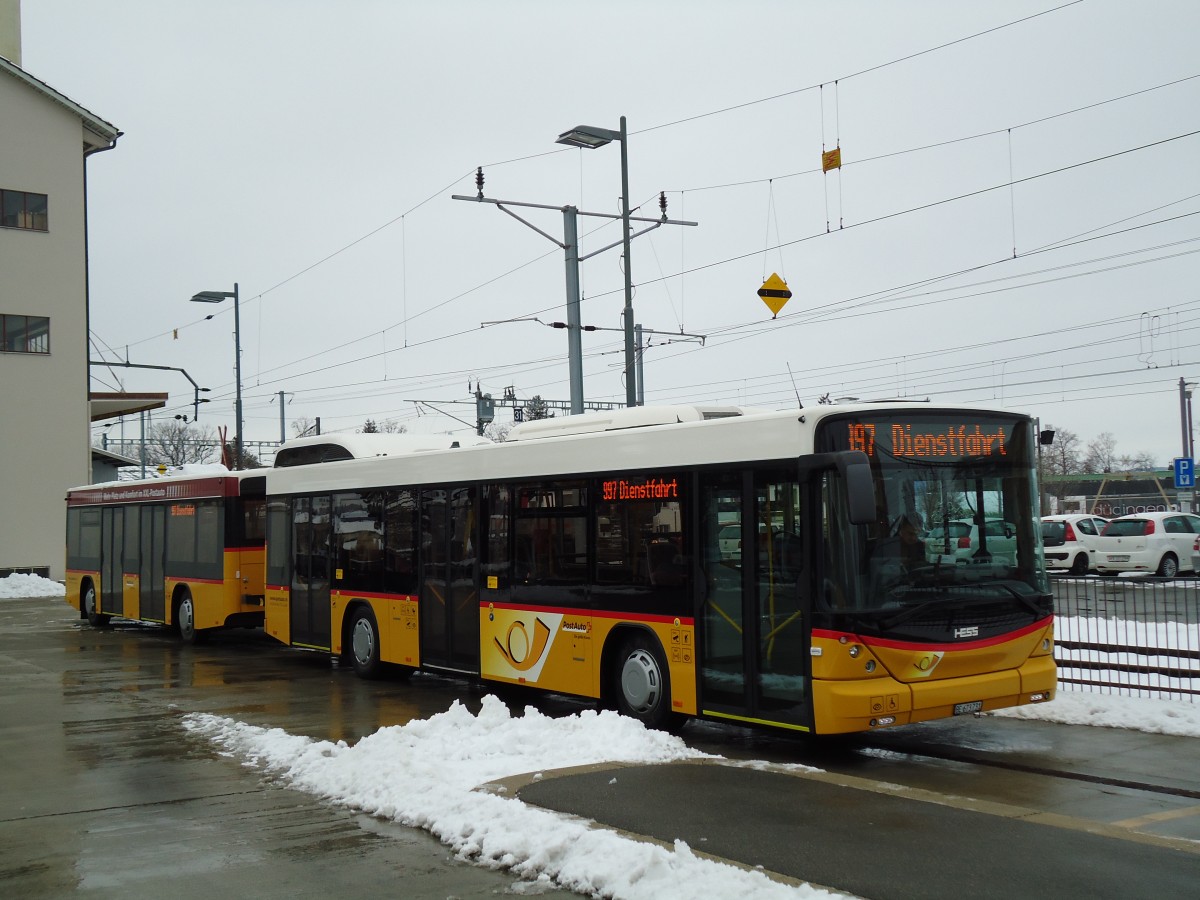 (143'098) - Klopfstein, Laupen - Nr. 10/BE 673'731 - Hess am 21. Januar 2013 beim Bahnhof D�dingen