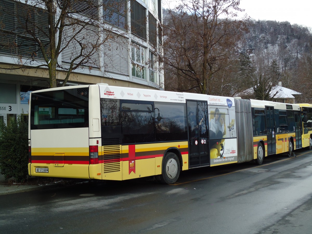 (143'168) - STI Thun - Nr. 88/BE 572'088 - MAN am 3. Februar 2013 bei der Schiffl�ndte Thun