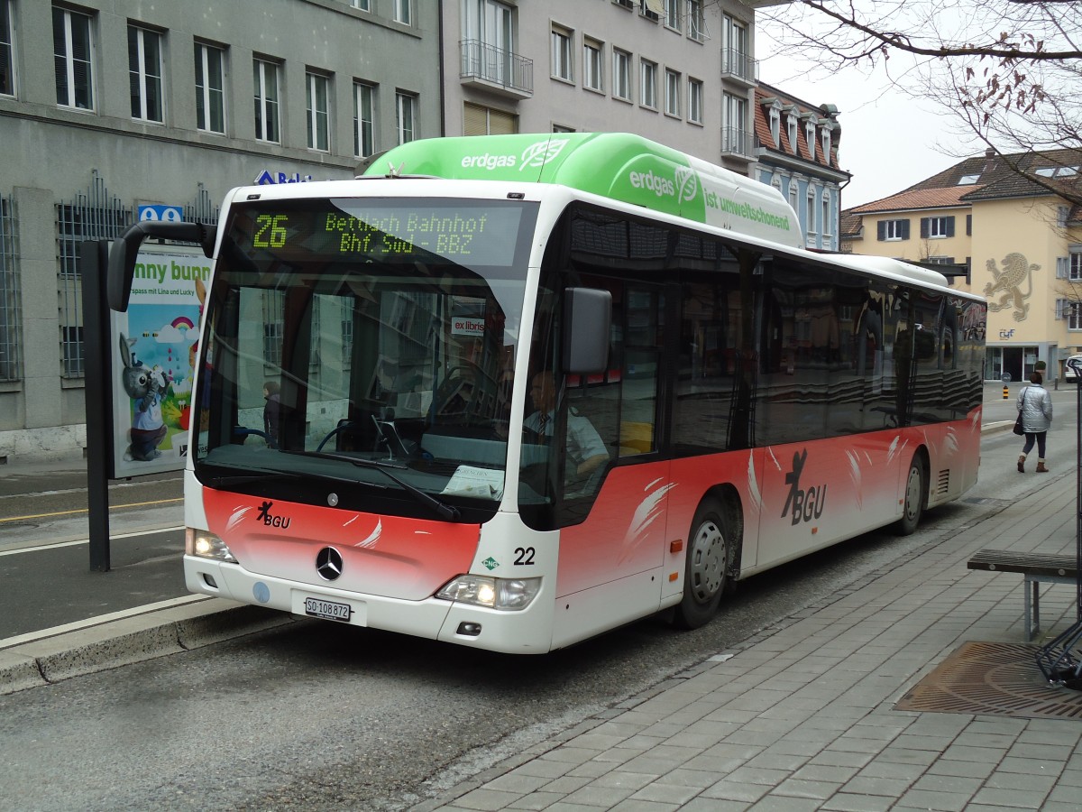 (143'530) - BGU Grenchen - Nr. 22/SO 108'872 - Mercedes am 23. M�rz 2013 in Grenchen, Postplatz