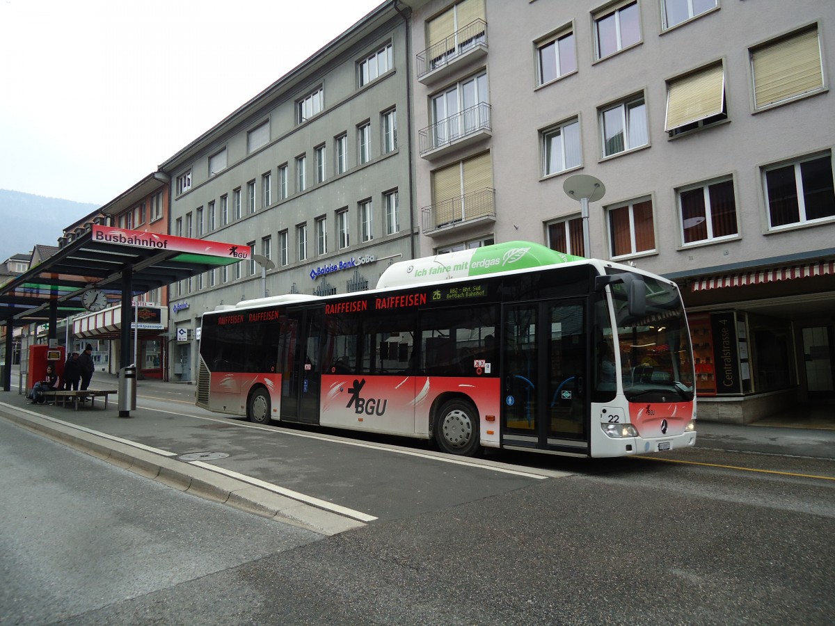 (143'538) - BGU Grenchen - Nr. 22/SO 108'872 - Mercedes am 23. M�rz 2013 in Grenchen, Postplatz
