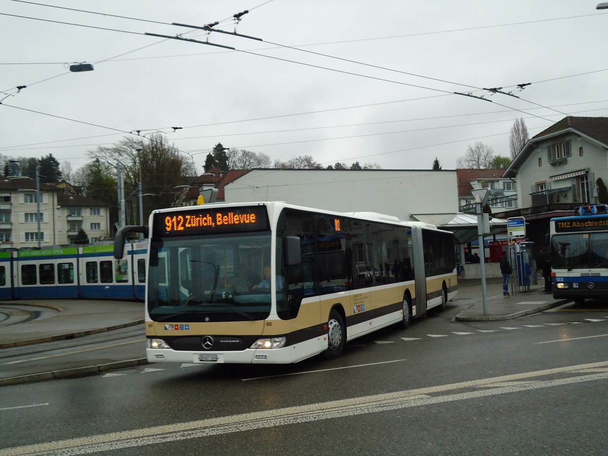 (143'745) - AZZK Zollikon - Nr. 60/ZH 627'160 - Mercedes am 21. April 2013 beim Bahnhof Z�rich-Tiefenbrunnen