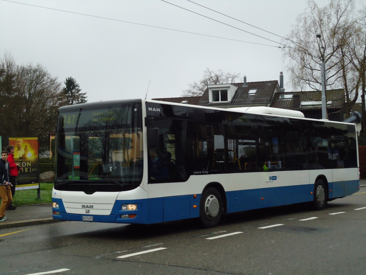 (143'756) - ATE Bus, Effretikon - Nr. 2/ZH 274'872 - MAN (ex Gut, Binz Nr. 2) am 21. April 2013 in Z�rich, Heubergstrasse