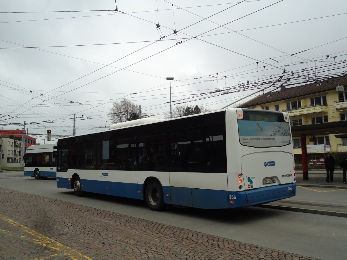 (143'816) - VBZ Z�rich - Nr. 256/ZH 726'256 - Neoplan am 21. April 2013 in Z�rich, Bucheggplatz