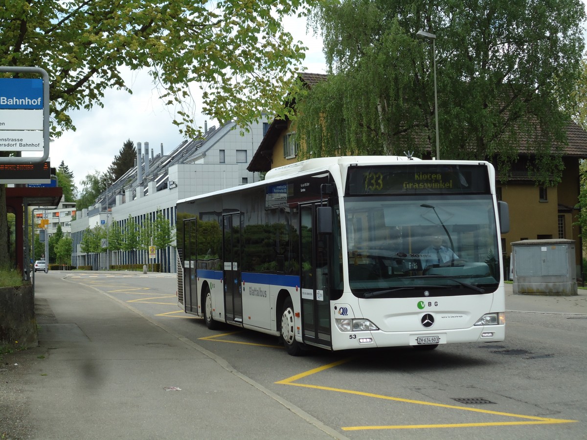 (143'987) - Welti-Furrer, Z�rich - Nr. 53/ZH 634'603 - Mercedes am 9. Mai 2013 beim Bahnhof Kloten