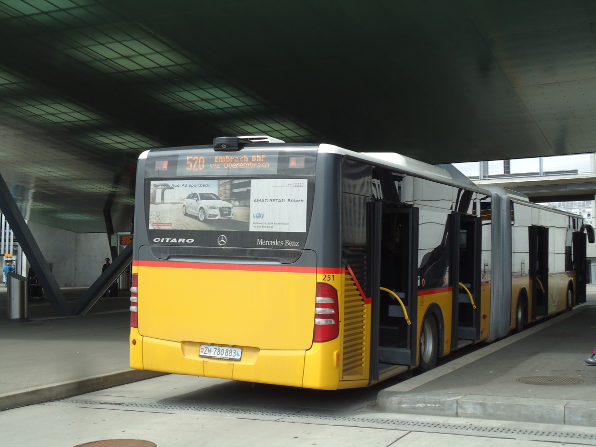 (144'401) - PostAuto Z�rich - Nr. 251/ZH 780'883 - Mercedes am 20. Mai 2013 in Z�rich, Flughafen