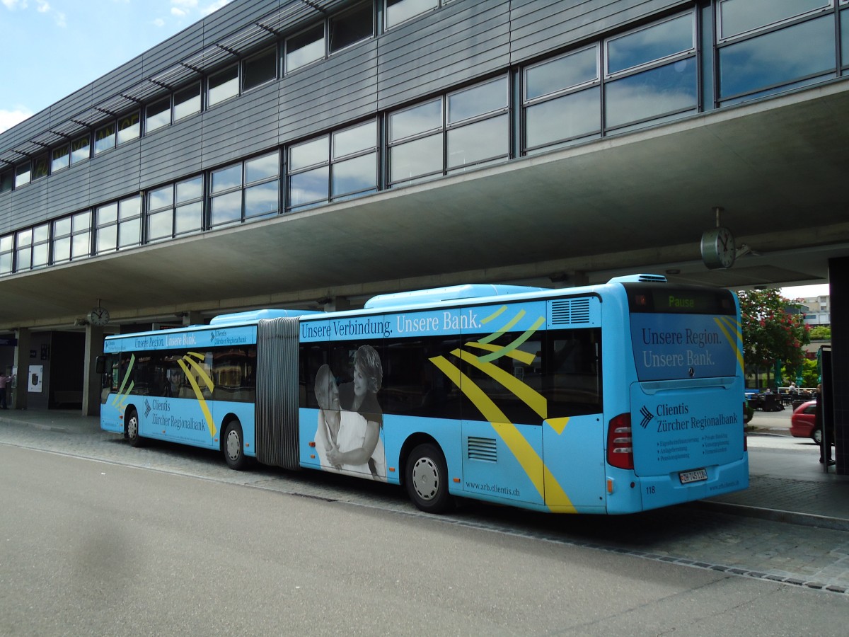 (144'423) - VZO Gr�ningen - Nr. 118/ZH 745'118 - Mercedes am 20. Mai 2013 beim Bahnhof Uster