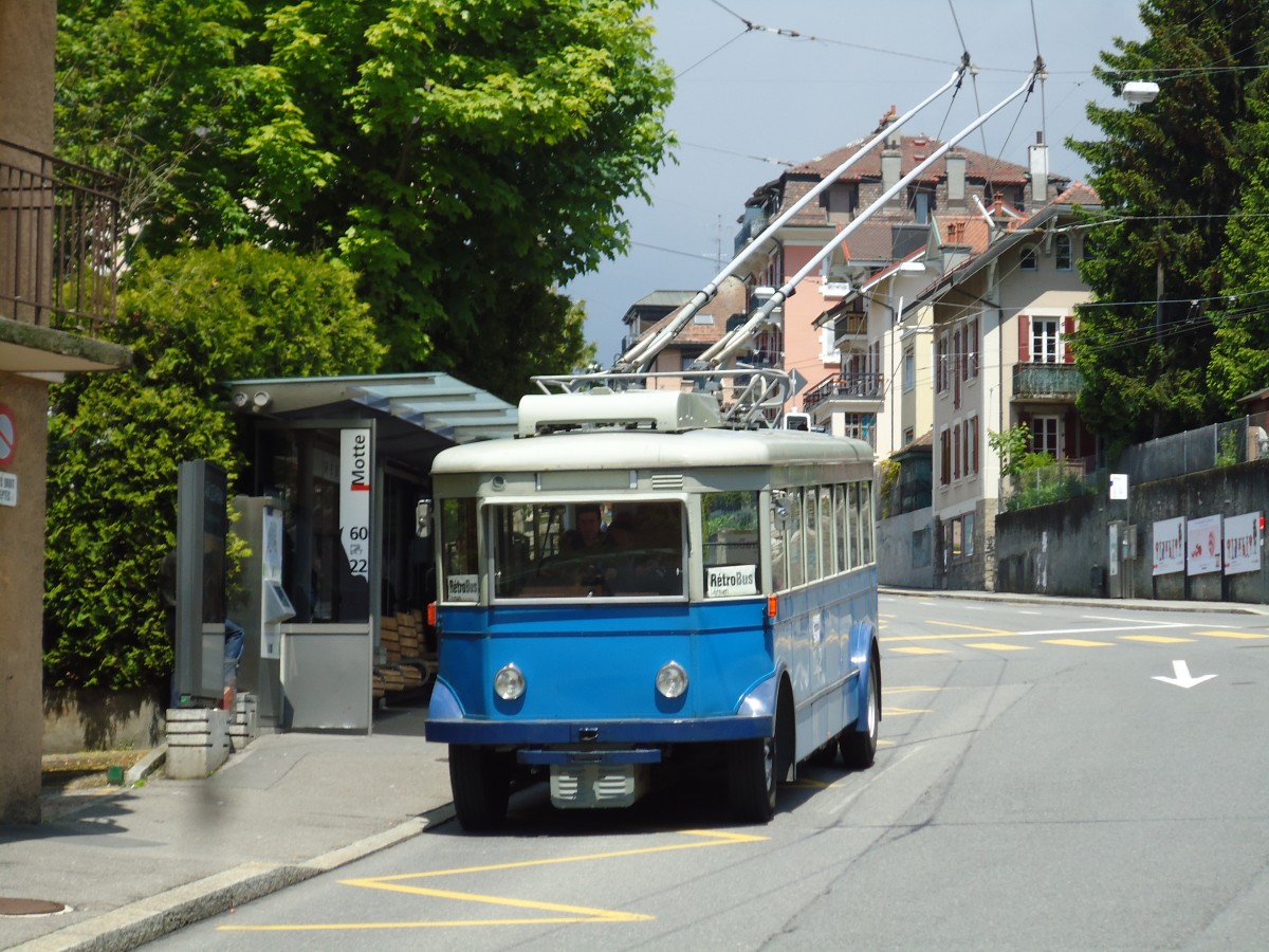 (144'612) - TL Lausanne (R�trobus) - Nr. 2 - FBW/Eggli Trolleybus (ex Nr. 3) am 26. Mai 2013 in Lausanne, Motte